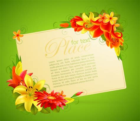 Flower greeting cards (20571) Free AI, EPS Download / 4 Vector