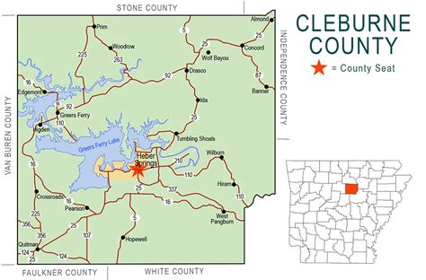 zz Cleburne County Map - Encyclopedia of Arkansas