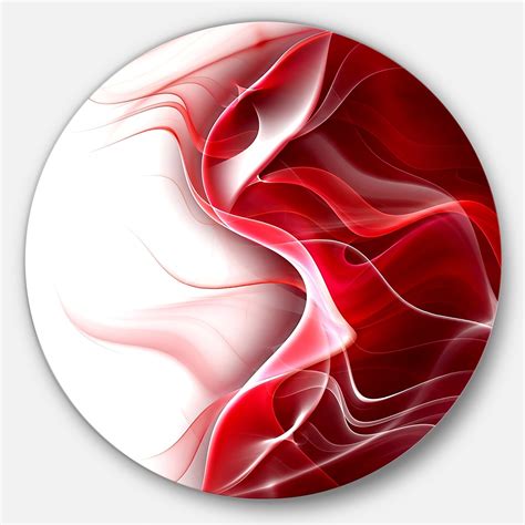 Designart '3D Fractal Abstract Design' Abstract Circle Metal Wall Art ...