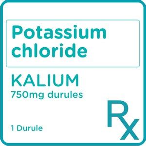 KALIUM, Potassium Chloride 750mg 1 Durule [PRESCRIPTION REQUIRED ...