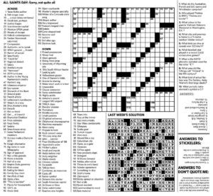 Printable Toronto Star Crossword Puzzle Today - Printable JD