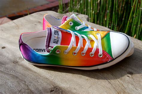 Studded Converse Rare Satin Rainbow New Listing Low Top | Etsy ...