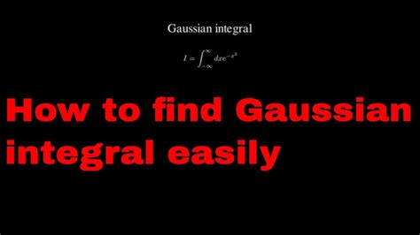 Solving Gaussian Integral Using Polar Coordinates - YouTube