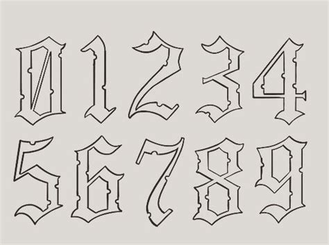 Old English Numbers Number Tattoo Fonts Number Tattoo - vrogue.co