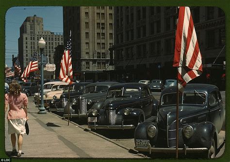 Main Street in the 40s: Rare colour photographs capture the cafes, general stores and corner ...