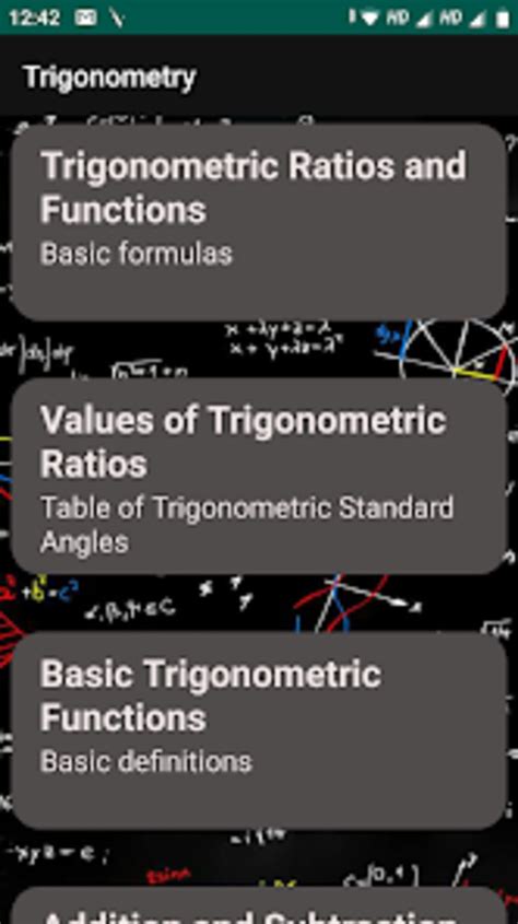 Learn Trigonometry Formulas for Android - Download