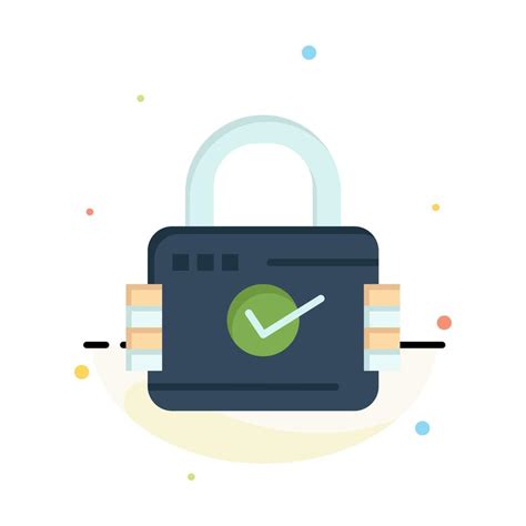 Lock Padlock Security Secure Business Logo Template Flat Color 14633731 ...