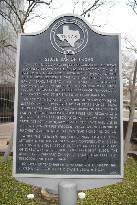 State Bar of Texas - TEXAS HISTORICAL MARKERS