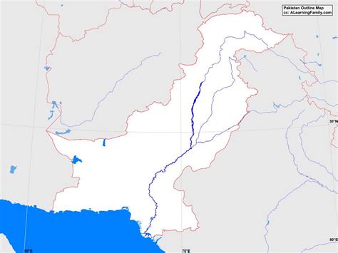 Pakistan Outline Map - A Learning Family