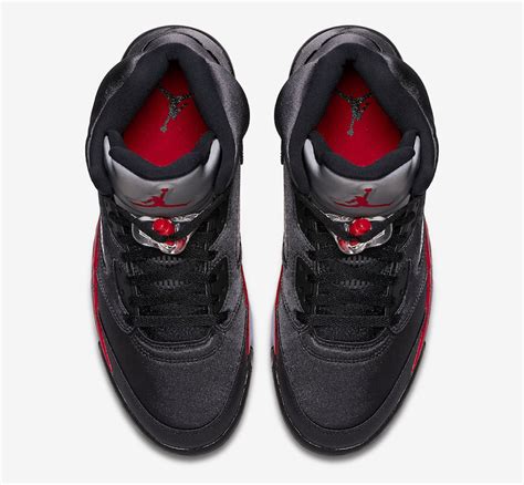 Air Jordan 5 Satin Bred Black University Red Release Date - Sneaker Bar Detroit