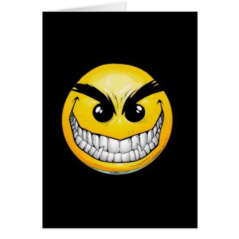 Funny Evil Grin Note Card #2 | Zazzle