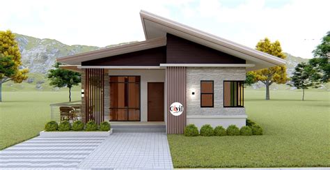 Simple Bungalow House 7.50m x 11.00m With 3-Bed | Engineering Discoveries