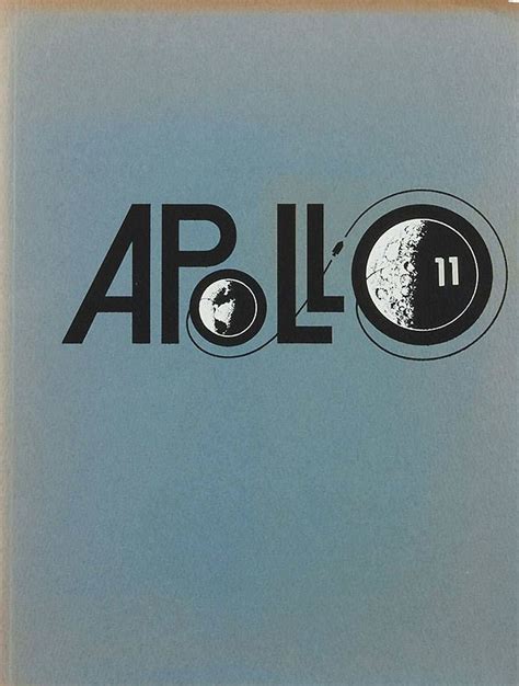 Apollo 11 Mission Logo Design in Vintage NASA Brochure