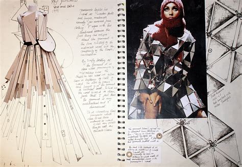 textile fashion design sketchbook pages