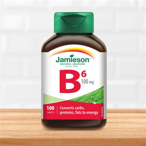 Vitamin B6 100 mg (Pyridoxine) – Jamieson Vitamins