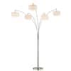 ARTIVA Evita 81 in. Brushed Steel LED Tree Arched Floor Lamp with Dimmer LED602507DSW - The Home ...