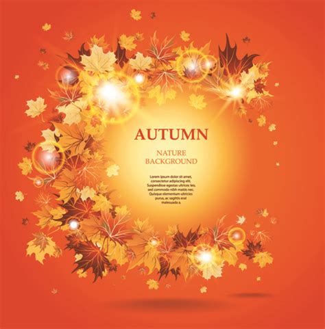 Vector Autumn Leaves Backgrounds Art-vector Clip Art-free Vector Free Download