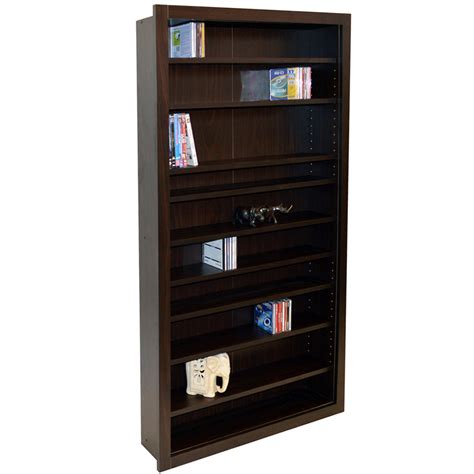 BALTIMORE - Large 730 CD / 300 DVD / Blu-ray / Media Storage Shelves - Walnut - Watson's On The ...