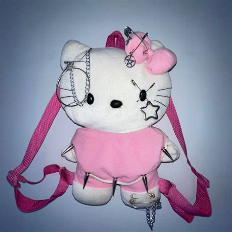 Hello Kitty, Goth, Plush, Backpacks, Pink, Fictional Characters, Style ...