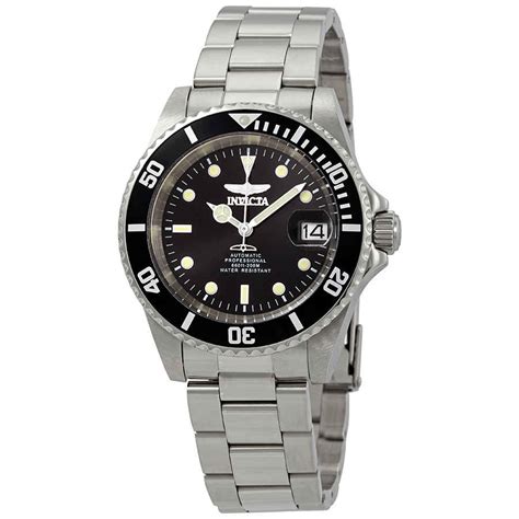 Invicta Pro Diver Automatic Black Sunray Dial Stainless Steel Men's ...