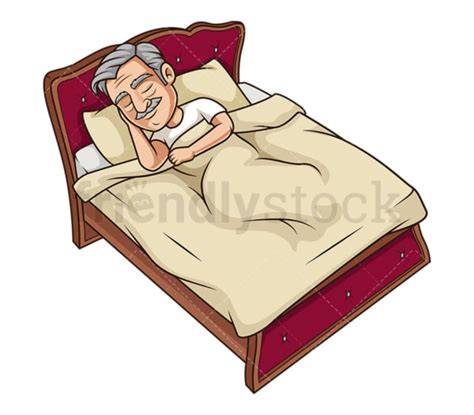 Old Man Sleeping Cartoon Clipart Vector - FriendlyStock