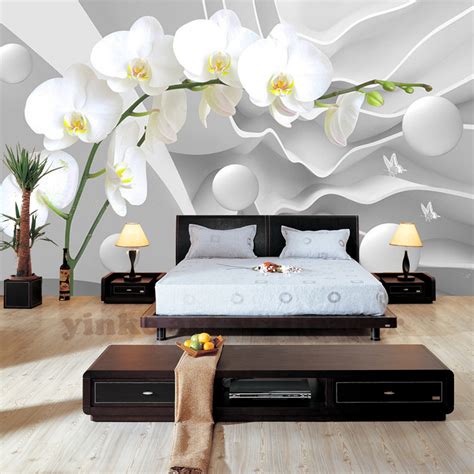 Bedroom Three D Wallpaper / Custom 3d Mural Wall Paper Three Dimensional Large Mural Wallpaper ...