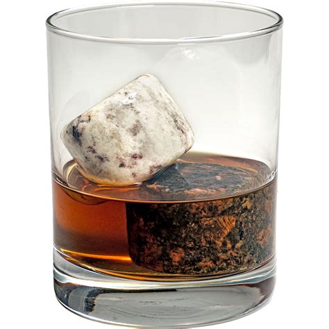 6 Granite Whiskey Stones w/ Whiskey Glasses - Bourbon Scotch