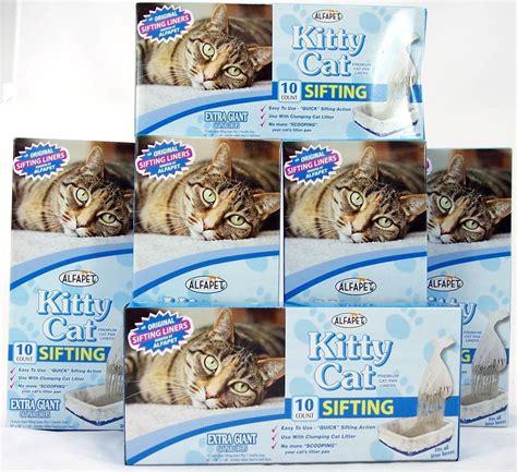 Kitty Cat Sifting Litter Box Liners 10 Per Box Plus 1 Transfer Liner ...