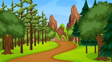 Forest Path Vector Art, Icons, and Graphics for Free Download