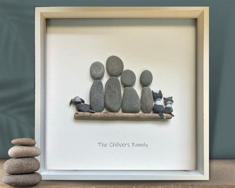 The Pebble Art Family Picture Stone Wall Art Unique - Etsy UK