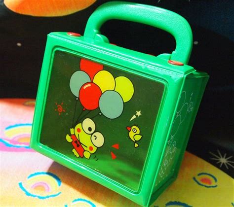 ON HOLD - KEROPPI // Vintage 1991 Sanrio Clear Green Plastic Mini Case | Childhood memories 80s ...