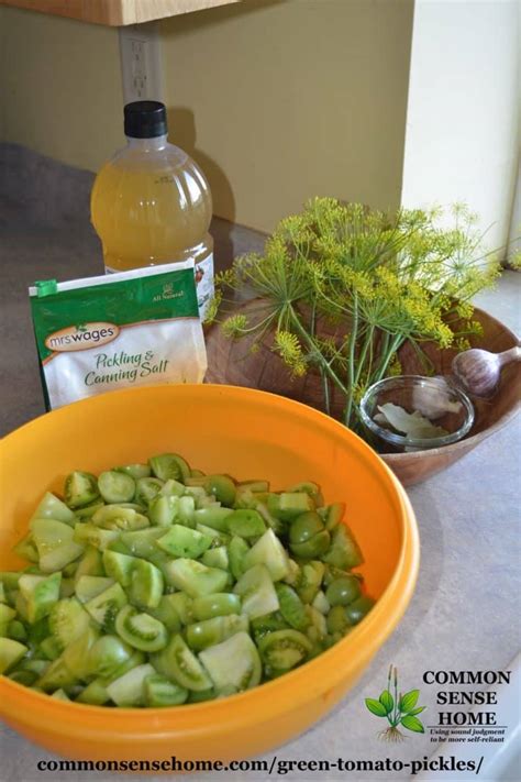 Green Tomato Pickles Recipe for Canning