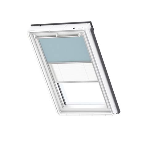 VELUX Duo Blackout Blind in Light Blue/White | Roofing Superstore®