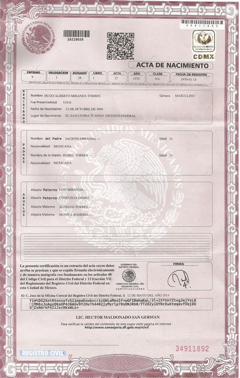 Certificado De Nacimiento Mexico Images And Photos Finder | Porn Sex Picture