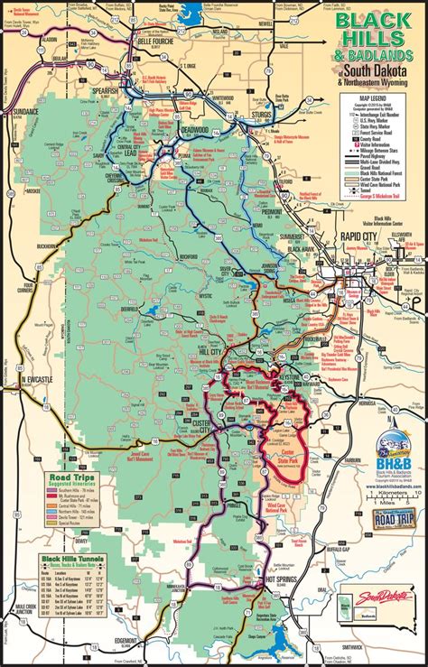 Maps | Black Hills & Badlands - South Dakota | South dakota vacation, South dakota travel, Black ...