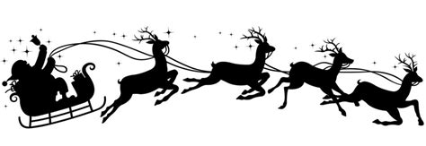 Santa Sleigh Silhouette Vector Free