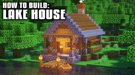 Minecraft: How to Build a Lake House - Simple Survival Lake House Tutorial - YouTube