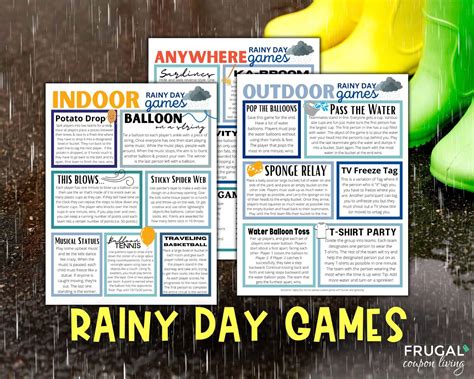 Entertaining Indoor & Outdoor Rainy Day Games for Kids