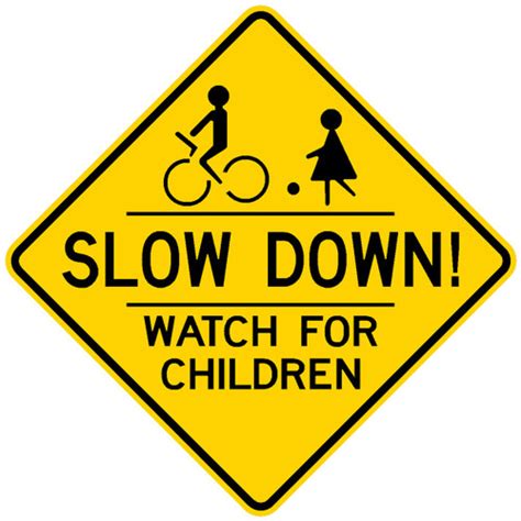 Yellow Speed Limit Sign | Slow Down Speed Limit 25 Sign