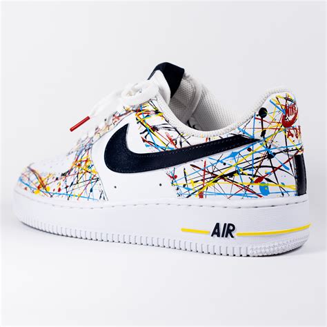 Nike Air Force 1 White Custom 'Pollock OG' Edition