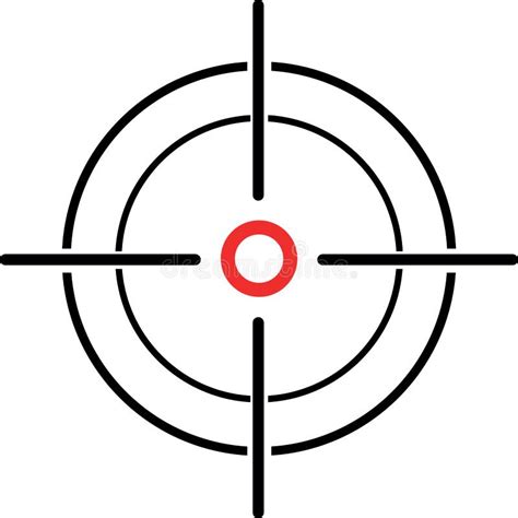 Illustration Of A Crosshair Reticle On A White Background Stock Vector ...