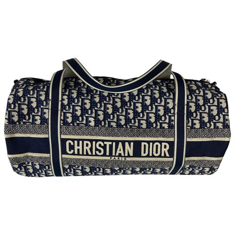 Travel bag Dior Navy in Cotton - 11235329