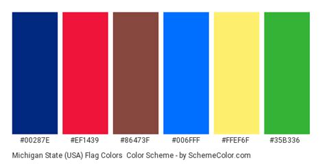 Michigan State (USA) Flag Colors Color Scheme » Blue » SchemeColor.com