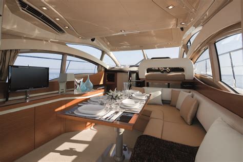 boat interiors | The Azimut 40 has a large boat owner’s cabin in the bow and a cabin ... | Boat ...