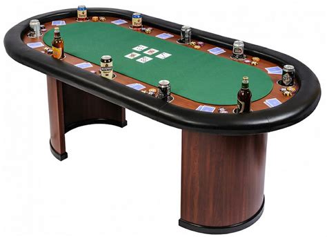 Classic 10 Person Poker Table with Arc Legs - Green (SB10-GREEN)