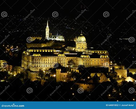 Buda Castle by night stock photo. Image of buda, budapest - 64001852