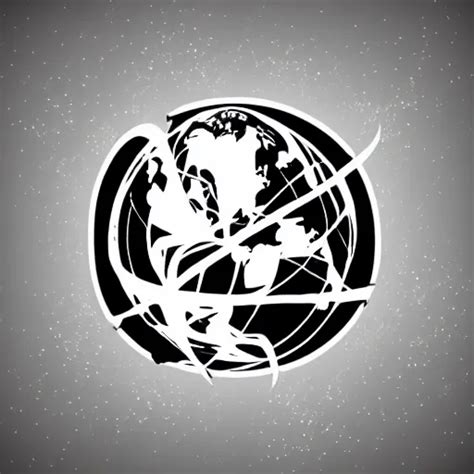 earth logo, black and white color, vector arts, highly | Stable Diffusion