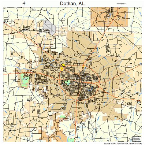 Dothan Alabama Street Map 0121184