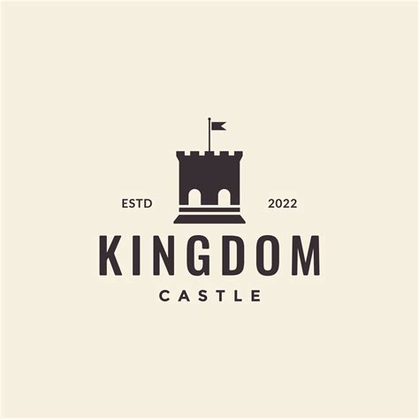 kingdom gate castle hipster logo design 11324433 Vector Art at Vecteezy