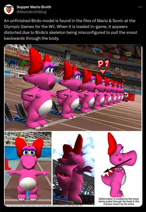 Unfinished Birdo model | Super Mario | Know Your Meme